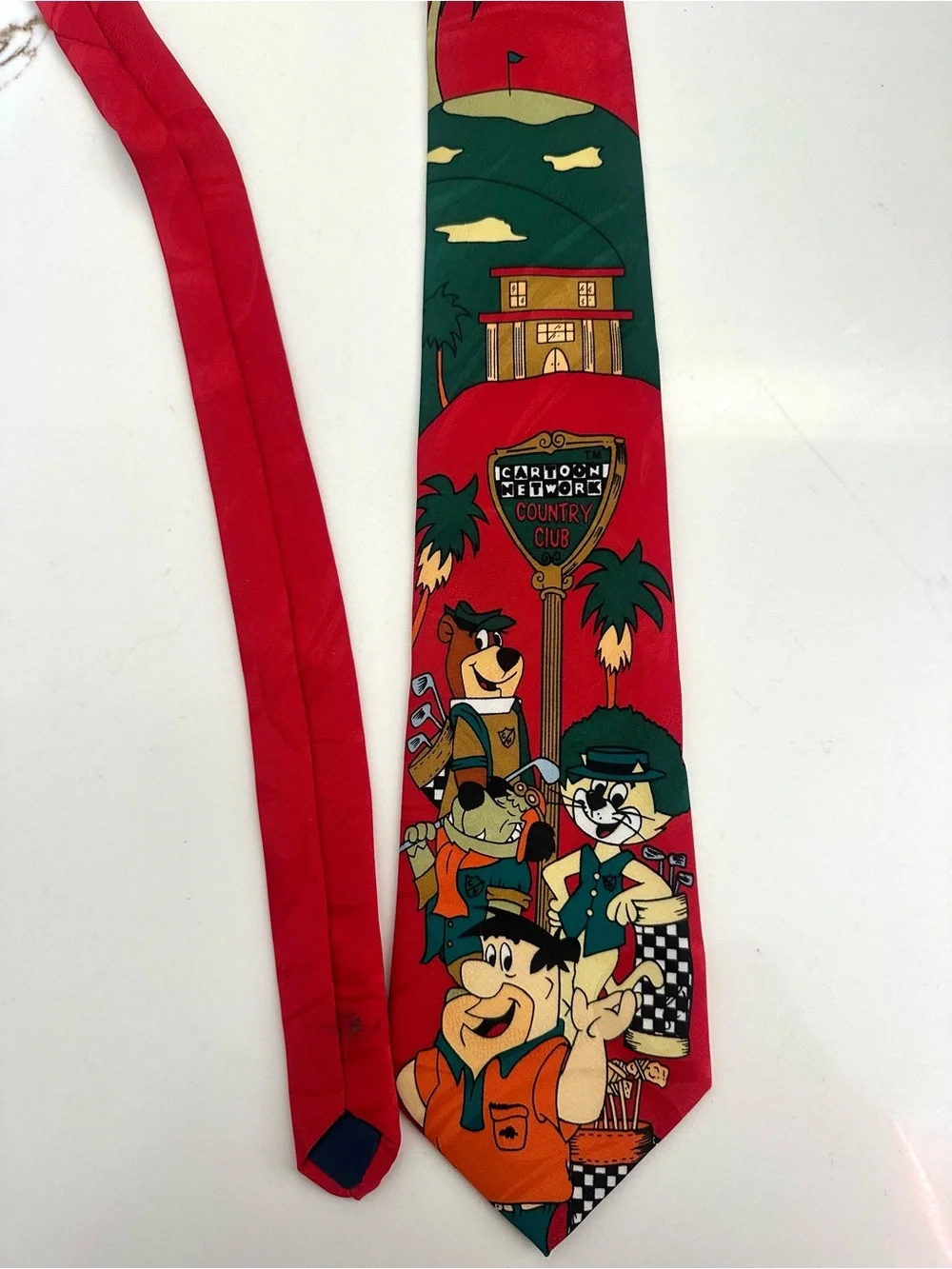 Vintage 1993 Cartoon Network Country Club Tie Current Affairs Hanna-Barbera Golf - Picture 1 of 4